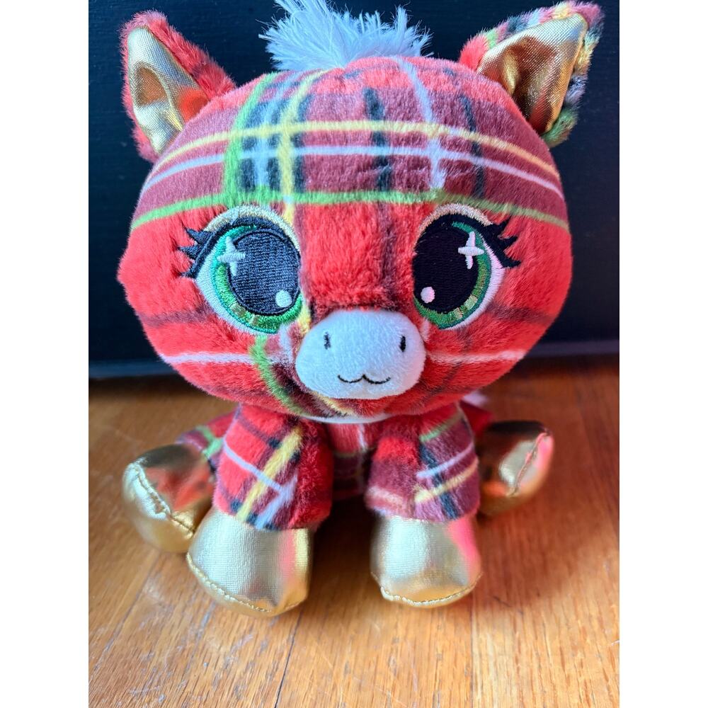 Gund TARA MCNEIGH PLAID HORSE 6" P.LUSHES PETS